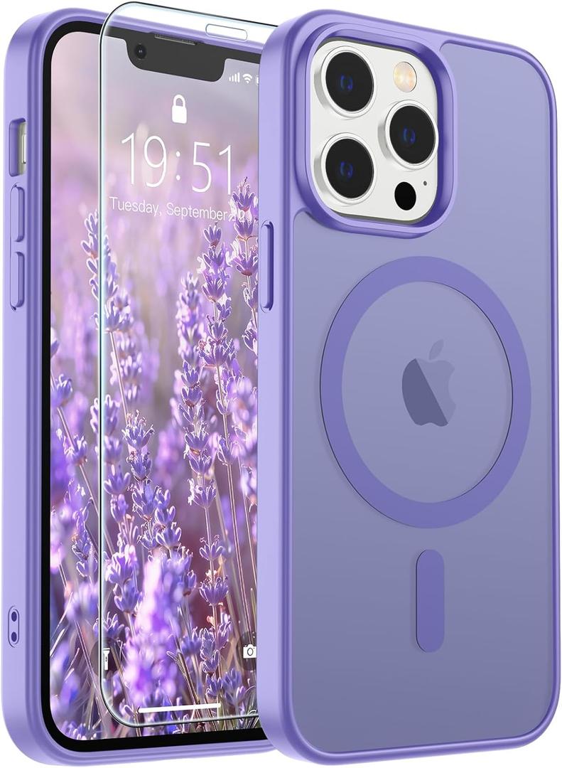 SUPFINE Magnetic for iPhone 12 Pro Max Case Purple