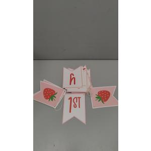 Strawberry Themed Happy Birthday Banner