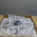 Vintage Empire Crystal Chandelier Fan with 64 Bead Strands, 7 Blades Invisible Fan, Remote/APP Controlled Ceiling Fan for Living Room, Bedroom, Dining Hall (White Gold, 20'' Rustic Style)