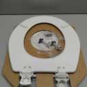 Bemis 500EC Durable Wood Toilet Seat with Easy Clean Hinges, Made in USA, Round, White