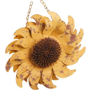 10 Inch Distressed Golden Yellow Metal Sunflower Arrow Replacement