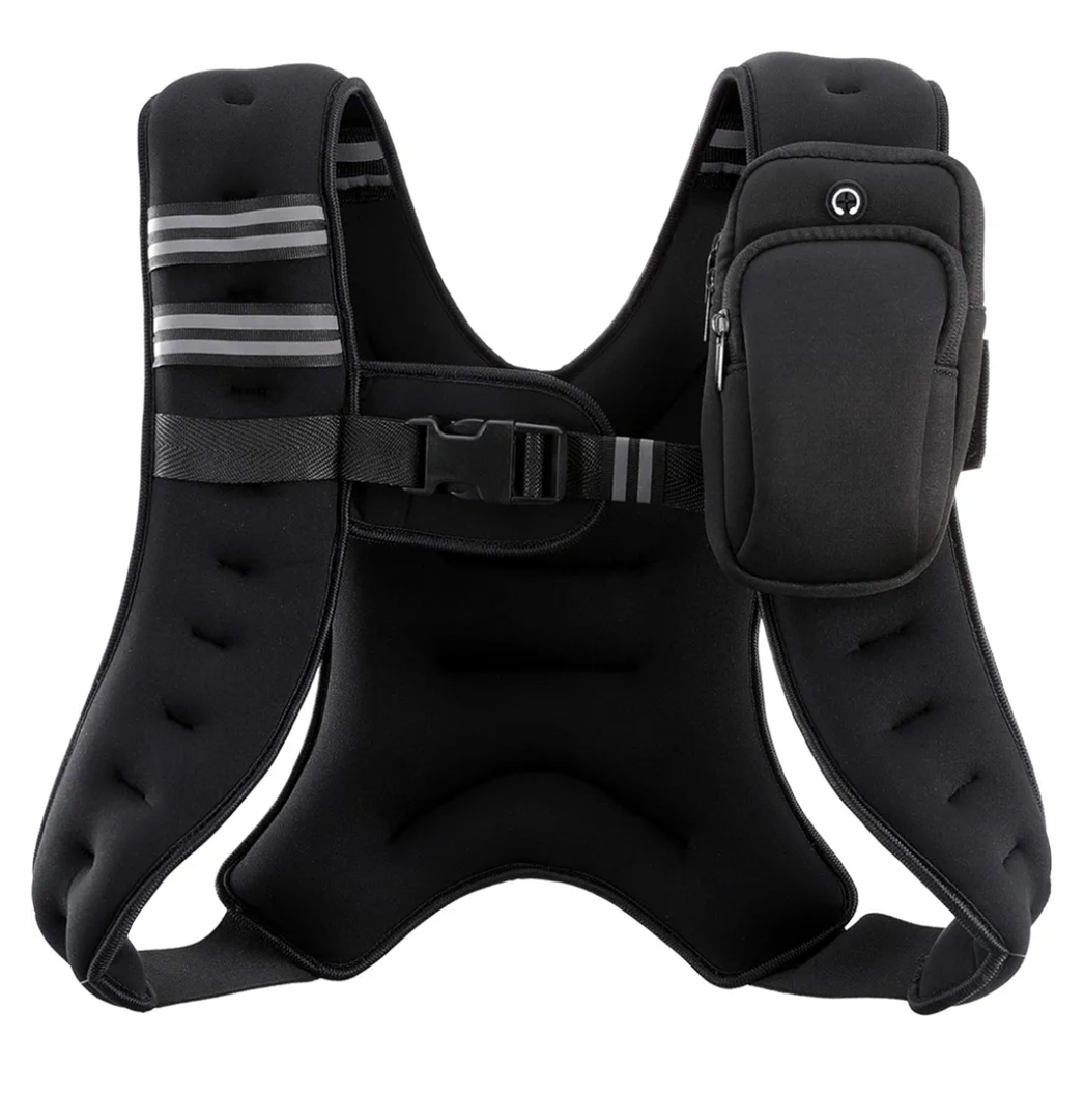 ZELUS Weighted Vest,30lb Weight Vest with Reflective Stripe for Workout, Strength Training, Running, Fitness, Muscle Building, Weight Loss, Weightlifting