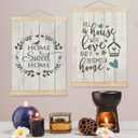 SPBL&L Sweet Home Wall Art, Rustic Retro House Poster Hanger Frame, Country Farm House Hanging Canvas Pictures Prints Wall Decor for Home Bedroom Living Room, 12x16 Inch Set of 2