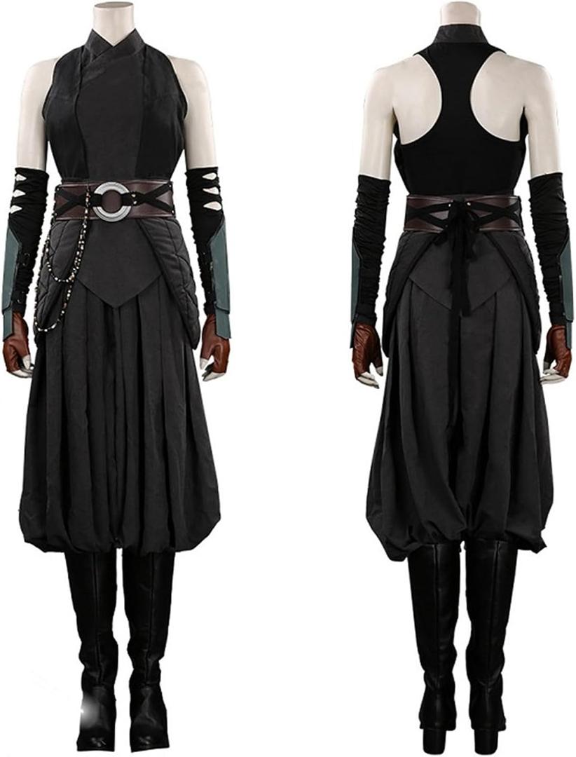 Adult Tano Costume Cospaly Outfits Cosplay Womens SW Uniform Headpiece Halloween Fullset (XL)