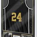 Football Jersey Frame Display Case,Jersey Shadow Box with 98% UV Protection Acrylic, Two Photos and Signature,Display Frame for Sport Basketball Hockey Baseball Shirt Uniform,Pure White