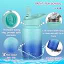 mininoo Insulated Kids Water Bottle, 12 oz Stainless Steel Water Bottle Kids with Straw Lid and Chug Lid for Girls, Boys (Punch/Purple)
