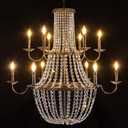 TOCHIC Crystal Chandelier 40" Giant French Empire High Ceilings Chandeliers