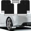 4 Pack Universal Mud Flaps, Black Splash Guards Car Mudguard with Night Reflectors Mudflaps and Screw Accessories Front and Rear Protection for Trucks Cars SUVs Vans (12.2" x 9.5")