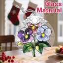 Christmas Ornaments: Stained Glass Ornament, Birth Flower Ornament, Christmas Tree Ornaments & Xmas Tree Decorations Exquisite Holiday Decor, Birth Flower Gifts Perfect Holiday & Xmas Gifts - Feb