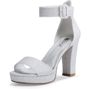 IDIFU Women's IN4 Sabrina Platform Chunky High Heels Ankle Strap Heeled Sandals Wedding Party Dress Shoes (5)