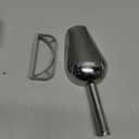 Ice Scoop with Magnetic Scoop Holder Compatible with GE Opal 2.0 Nugget Ice Makers, 9 In Low-Carbon Stainless Steel Alloy Scooper for Kitchen Refrigerator Accessory Pet Food Scooper(Grey) (Gray)