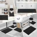 Smiry Luxury Chenille Bathroom Rugs 30x20, Extra Soft and Absorbent Shaggy Bath Mat, Machine Washable, Non-Slip Plush Carpet Runner for Tub, Shower, and Floor, Home Decor Accessories, Black