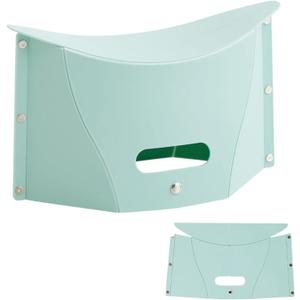 Folding Portable Camping Hiking Stool, Lightweight Collapsable Foldable Chair for Travel Gathering BBQ Subway Backpacking Outdoor Squatty Potty Ultralight Mini (Green)