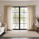 1 Inch Gold Curtain Rods for Windows 72 to 144 Inches (6 to 12 ft), USFOOK Telescoping Single Drapery Rod, Decorative Curtain Rod with Luxury Translucent Finials