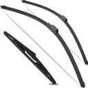 Wiper Blades for 2023 2024 2025 Kia Sportage Hybrid - 26"+18"+12" Front and Rear Windshield Wiper Blade Set - All Weather Beam Replacement Kit