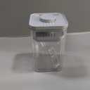 2 Pack Pet Food Storage Containers, 2.6L & 1.6L Small Animal Food Storage Box, Hamsters Treats Container with 1 spoons suitable for cats/hamsters/guinea pigs/rabbits dry food container (White)