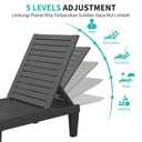 NBYSGO Outdoor Chaise Lounge Chairs Set of 2, Texture Black