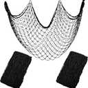 2 Pack Fish Net Decorations for Party (Black)
