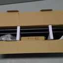 TONIAL Curtain Rods for Windows 66 to 120 Inch, Telescoping Splicing 3/4 Single Rods for Windows Decorative Drapery Rod 32 to 144 (2.6-12ft) with Small Finial, Black