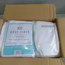 Body Linen 10 Pack Protective Massage Table Cover - Reusable Massage Table Barrier with Wipe Clean Surface. Waterproof PUL Material, Machine Washable. - White