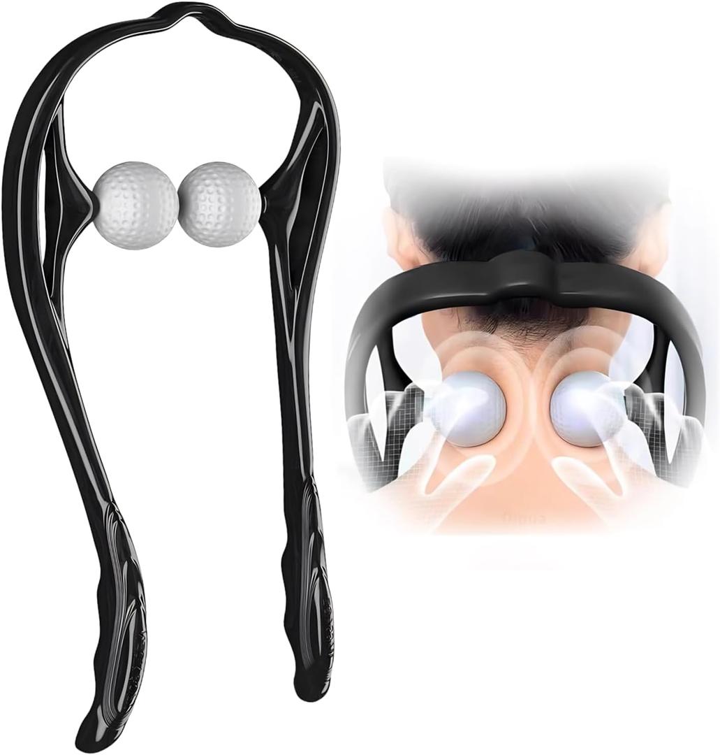 Neck Massager for Pain Relief Deep Tissue Self Trigger Point Shiatsu Shoulder & Back Massager for Neck, Shoulders, Legs, Home/Office Use