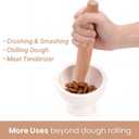 Elsjoy 12 Pack 8 Inch Small Wood Rolling Pins, Non-Stick Wooden Dough Roller Pin for Baking Pie, Cookie, Pasta, Dumpling