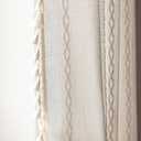 Deeprove White Boho Curtains 90 inches Length for Living Room Bedroom Nursery, Vintage Bohemian 90 inches Long Embroidery Farmhouse Light Filter Country Tassel Window Treatments, W52 x L90, 1 Panel