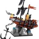 Tiny Pirate Ship Building Set, 154 PCS Mini Sailboat Model, Easy-to-Build Construction Toy for Kids Age 6+, Creative Gift for Pirate Ship Fans (Compatible with Major Brand Bricks)