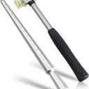 Meowoo Ring Sizer, Can be Hammered Solid Ring Mandrel and Jewelry Rubber Mallet, Ntegrated Conical Solid Ring Mandrel Sizer Tools for Ring Repair and Measurement, Jewelry Sizing Measuring