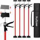 Cabinet Jacks for Drywall & Installation, 4 Pack Adjustable Cabinet Jack Support Pole 45-114 inch, Premium Steel 3rd Hand Lift Jack Holds 154 lbs for Upper Cabinets with Storage Bag