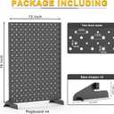 Ultrawall Pegboard Display Stand, Metal Tabletop Pegboard Display, Accessories Rack Organizer for Jewelry, Retail Stores, Craft Shows, 12"X16", 4pcs Black