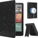 CoBak Stand Case for 7" Kindle Paperwhite 12th Gen 2024 and Kindle Colorsoft with Hand Strap - Compatible with iPhone MagSafe, for Samsung/Belkin/Anker Wireless Charging Pads, Durable, Auto Sleep Wake