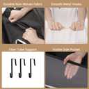 Shoe Organizer - Over the Door Shoe Organizer for Closet, Hanging Closet Shoe Storage with Large Deep Pockets, Holds 14 Pairs of Sneakers, Sandals, Boots, Black