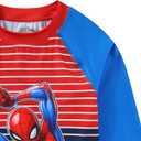 Marvel Spider-Man Boys UPF 50+ Rash Guard and Swim Trunks for Toddler and Big Kids (Blue) 4T