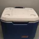 Coleman Xtreme 50qt Rolling Cooler with Wheels, Extra-Walled Insulation Keeps Ice up to 5 Days, Portable Wheeled Hard Chiller (Multi)