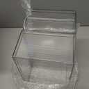 Prsildan Acrylic Drawer Makeup Organizer with 4 Drawers, Set of 2 Office Desk Organizers Accessories, Clear Stackable Storage Drawers for Vanity, Countertop, Craft, Jewelry, Art Supply Organization