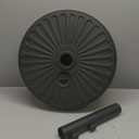 22L Water Filled Patio Umbrella Base Heavy Duty HDPE Outdoor Umbrella Stand with Dual Locking Knobs, Weather Resistant Holder for 6-10FT Umbrellas, Black