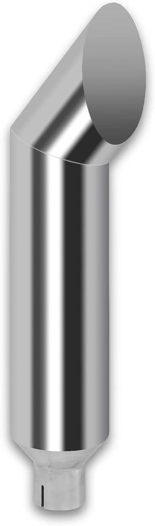 4 Inch Inlet 7 Inch Outlet Polished Stainless Steel Miter Angle Cut Diesel Smoker Exhaust Stack Tip Diesel Exhaust Tip(Stack Smokers 4" ID Inlet 36" Long)