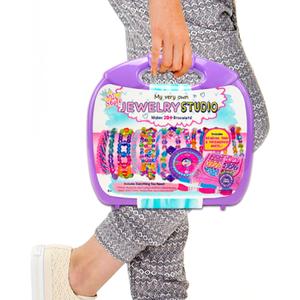 Just My Style My Very Own Jewelry Studio, Personalized Bracelet Making Kit With 1700+ Beads, Bead Kit Great for On-The-Go, Travel DIY Custom Accessories for Ages 6, 7, 8, 9