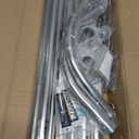 U Shower Curtain Rod Adjustable Stainless Steel U Shaped Rack Drill Free Install for Bathroom, Bathtub, Clothing Store (U Shaped, Length on both sides:31.5"-47",Middle width:34.7"-43")