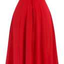 ABEHIK Women Floral Corset Dress Summer Dress 2026 Boho Flowy Slit Lace Up Midi Dresses Going Out A Line Casual Sundress (Red, M)