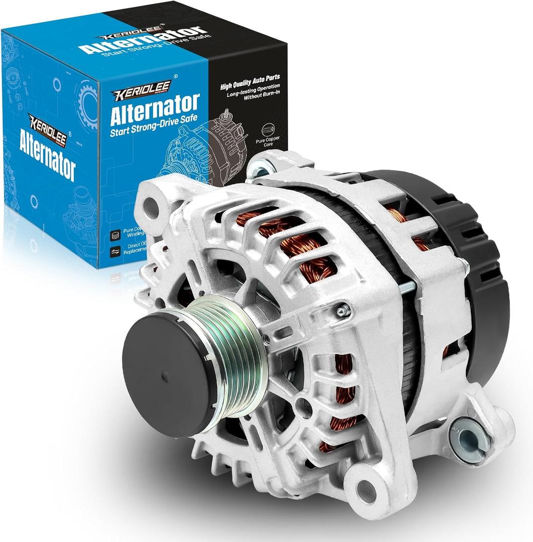 11710N Car Alternator Fit for Kia Optima 2.4L 14-15/Optima 2.0L 14-15/Sorento 12-14/for Hyundai Santa Fe Sport 2.4L 13-16/Santa Fe Sport 2.0L 13-16 Altinator, 150A 12V 6-Groove Pulley Auto Alternator