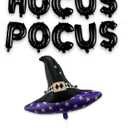 HOUSE OF PARTY Halloween Balloons | 20'' Witch Hat Balloon and Hocus Pocus Foil Balloons Witches Hats Halloween Decor for Hocus Pocus Decorations