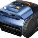 Cordless Robotic Pool Vacuum, Pool Cleaner with Track Drive & Sonar Navigation, 180W Brushless Motor, Wall & Waterline Climbing, 150-Min Runtime, for Inground & Above-Ground Pools up to 2150 Sq. Ft.
