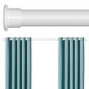 FVONZN Tension Curtain Rod 43-104 Inches Extra Long White Heavy Duty