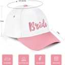 Etercycle Bride to Be Hat, Bridal Baseball Hat Adjustable Canvas Trucker Cap Bachelorette Party Wedding Decorations