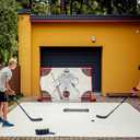 Hockey Revolution My Passer One Timer - Lightweight Passing Trainer - Durable Puck Rebounder Equipment for Passing, Shooting, One Timers - Length 24 inch, Puck Control