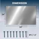 (2 Pack) 24" x 30" Reversible Metal Backsplash Matching screws | Compatible with Broan-NuTone SP3004 - Ultra Flat and Flushed Metal Panel Splatter Guard for Stovetop Easy Installation