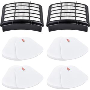 Filters for Shark Navigator Lift Away Deluxe ZU503AMZ NV360 NV352 NV370 NV358 NV355 NV351 NV356E UV540 NV350 NV356, Compare to Part # XFF350 & XHF350, 2 Hepa + 4 Foam & Felt Filter Replacement