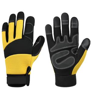 RIGWARL Upgraded Work Gloves Men with Wear-resistant Rubber Patch on Palm, Gardening Gloves Thickened Padding for Protection, Safety Work Gloves Women Tear resistant for yard, Mechanics, Construction, 2XL